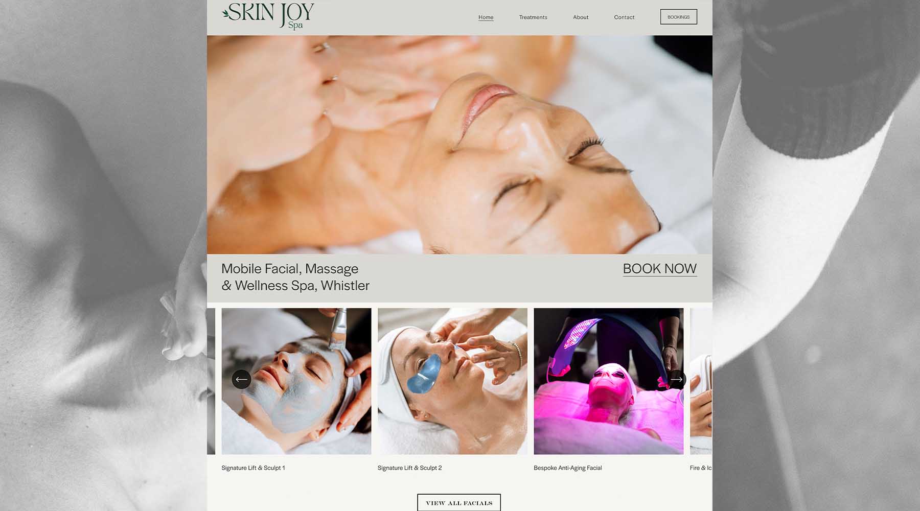 Sea Salt Web Design Sydney luxury branding Skin Joy Spa Whistler website Narrabeen Northern Beaches